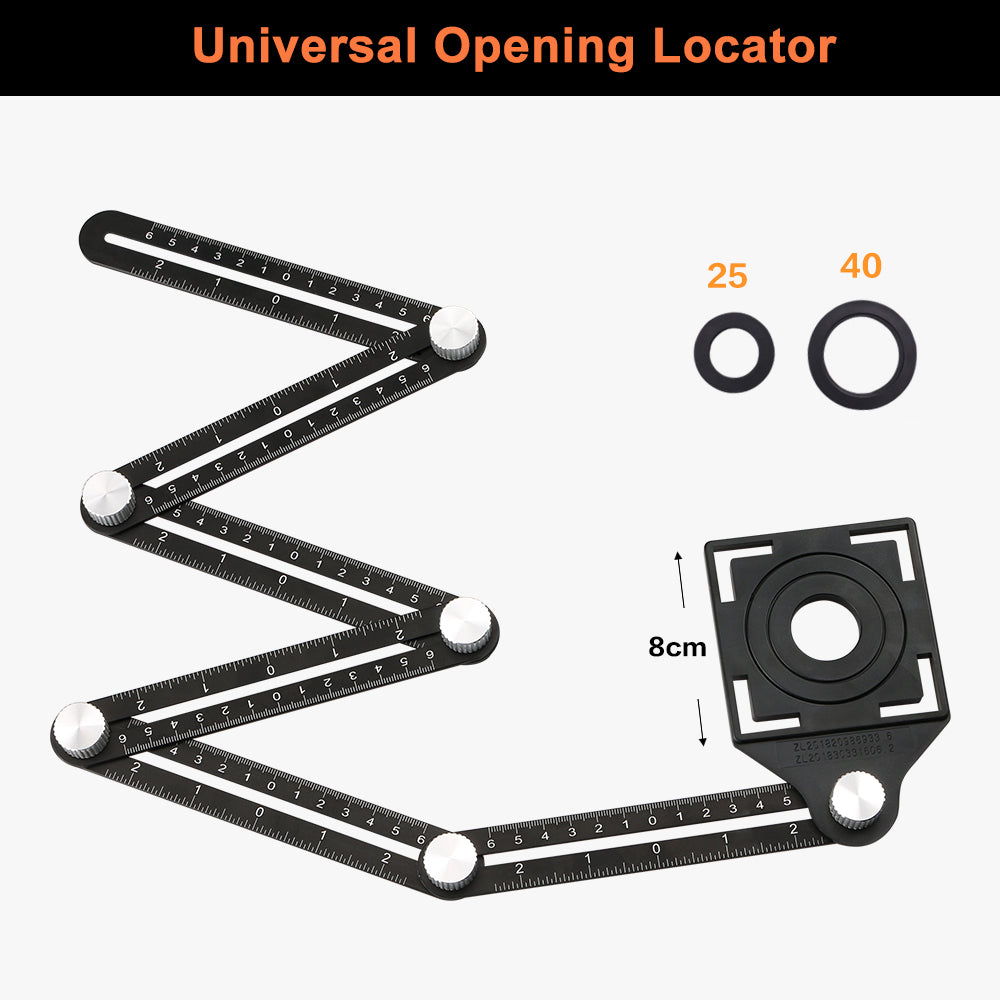 Einstellbares Multi-Winkel-Messlineal - Präzisionswerkzeug aus Aluminiumlegierung