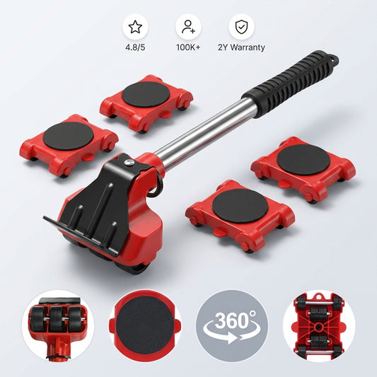 Kit de ridicare și mutare a mobilei de înaltă rezistență din 4 piese - Ridică până la 150 kg fără efort